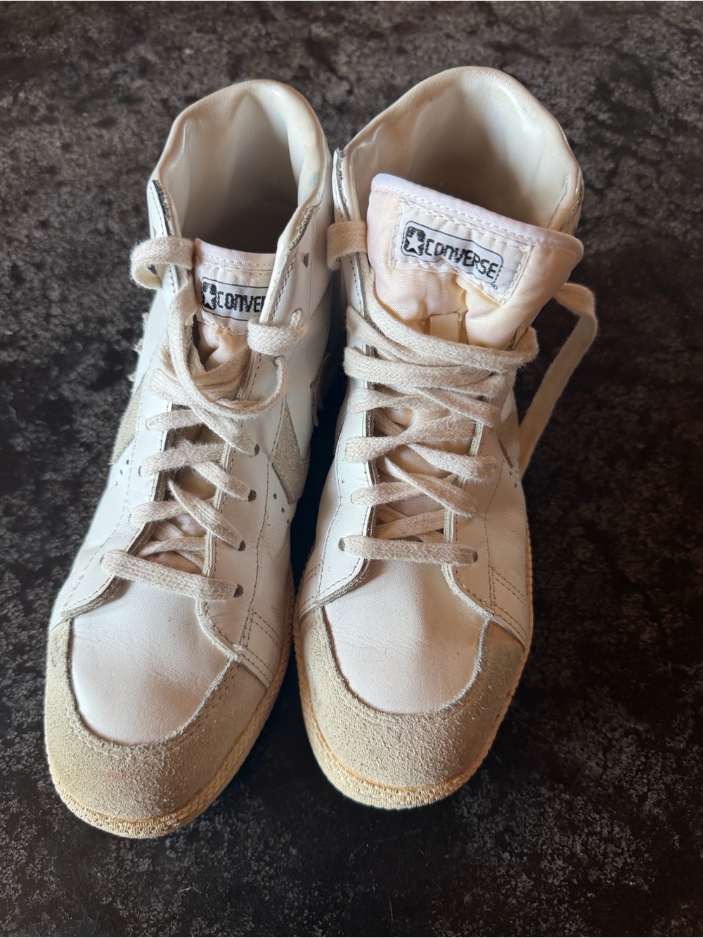 Vintage Converse High-Top Sneakers in White